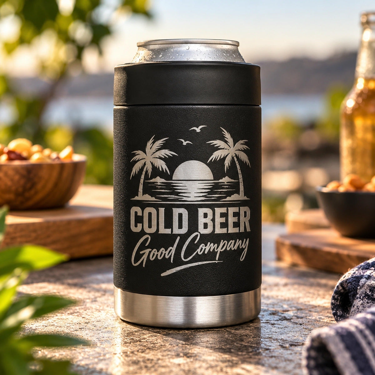 Personalised Stainless Steel Stubby Cooler - Pixel Burn Custom Laser Creations
