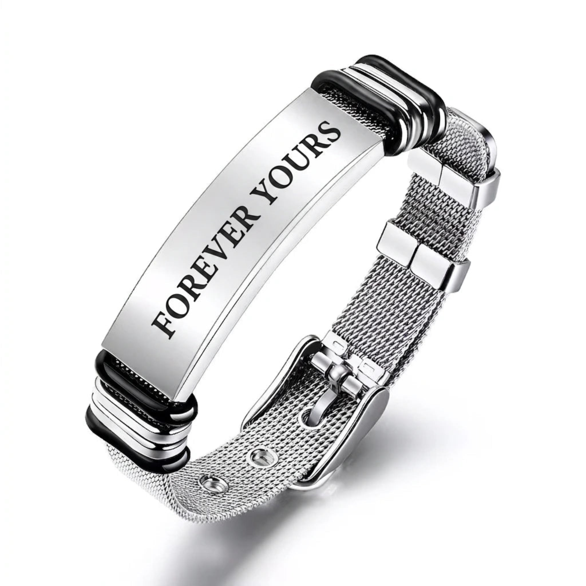 Personalised Titanium Name Bracelet - Pixel Burn Custom Laser Creations