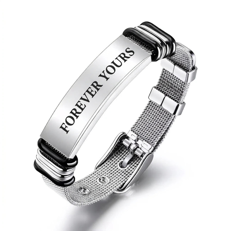 Personalised Titanium Name Bracelet - Pixel Burn Custom Laser Creations