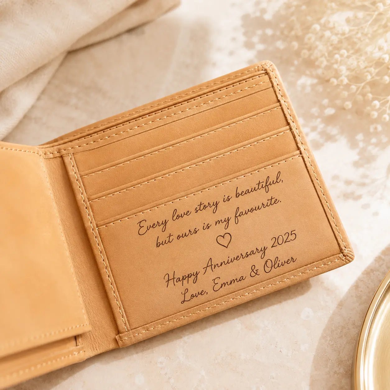 Personalised Wallet with Custom Message - Pixel Burn Custom Laser Creations