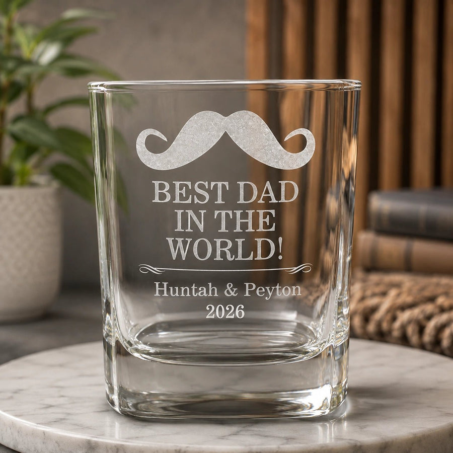 Personalised Whisky Glass Classic Engraved - Pixel Burn Custom Laser Creations