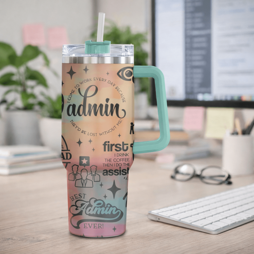 Personalised Admin Tumbler - Pixel Burn Custom Laser Creations