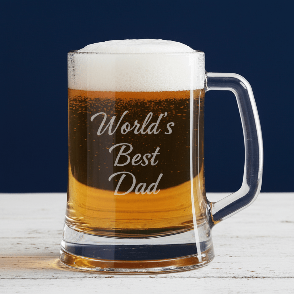 Personalised Beer Mug - Pixel Burn Custom Laser Creations