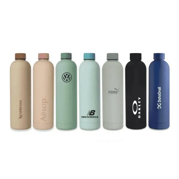 Personalised Stainless Steel Drink Bottle Silicone Finish - Pixel Burn Custom Laser Creations