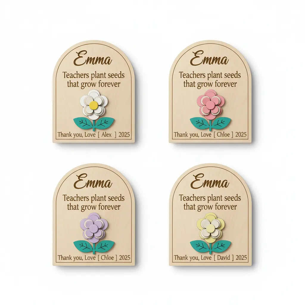 Personalised Wooden Thank You Plaque - Pixel Burn Custom Laser Creations