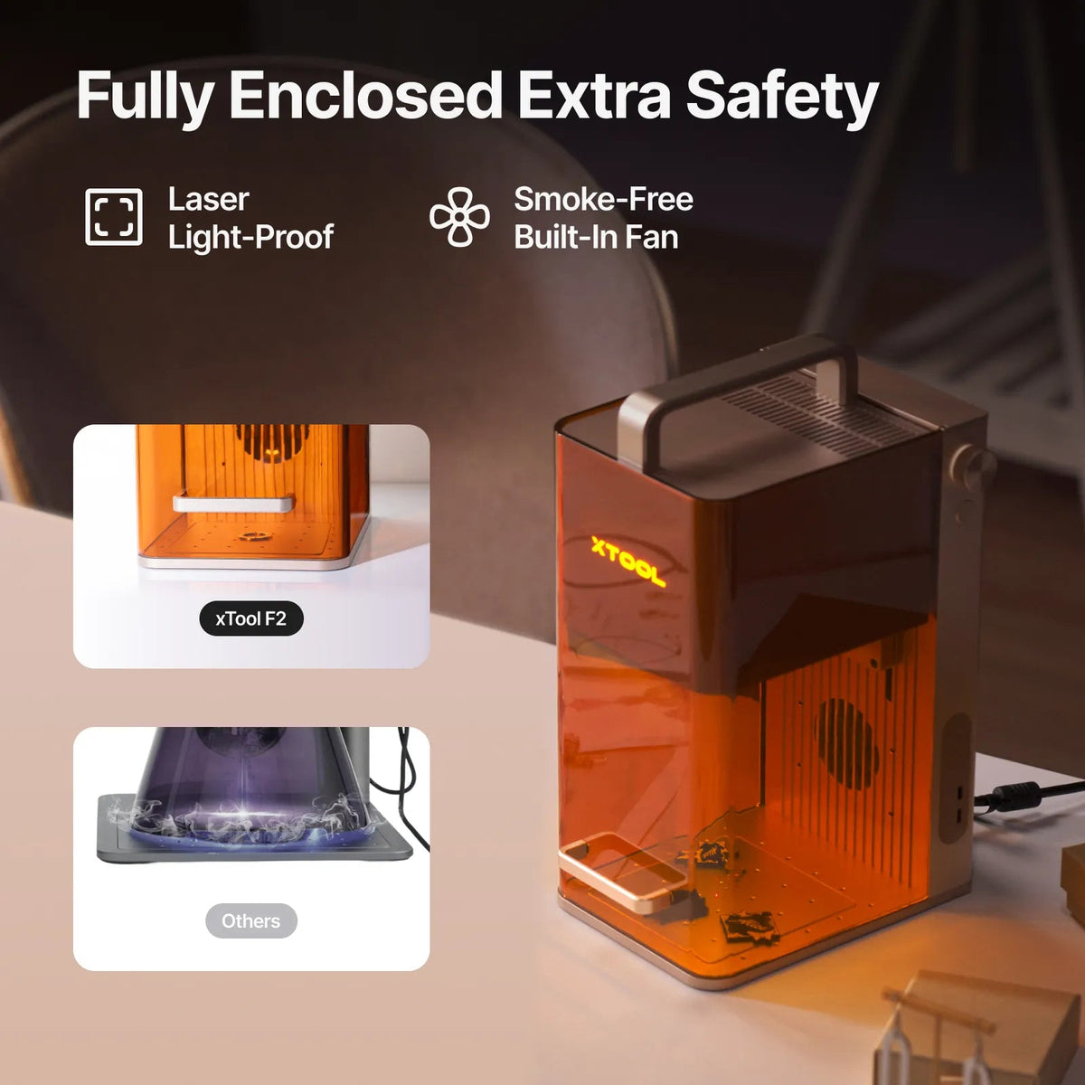 xTool F2 5W IR & 15W Diode Portable Dual Laser Engraver - Pixel Burn Custom Laser Creations